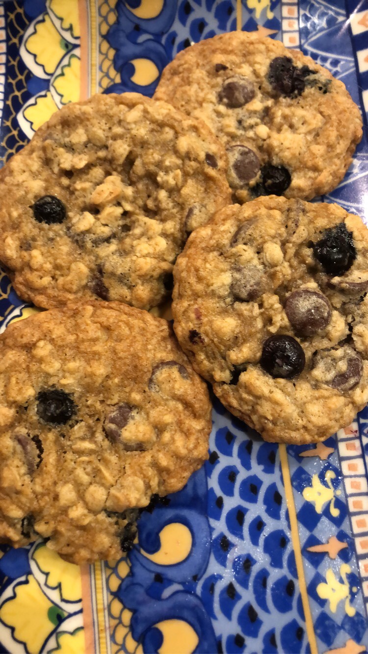 Blueberry Dark Chocolate Oatmeal Cookies Jenn's Kitchen Blog